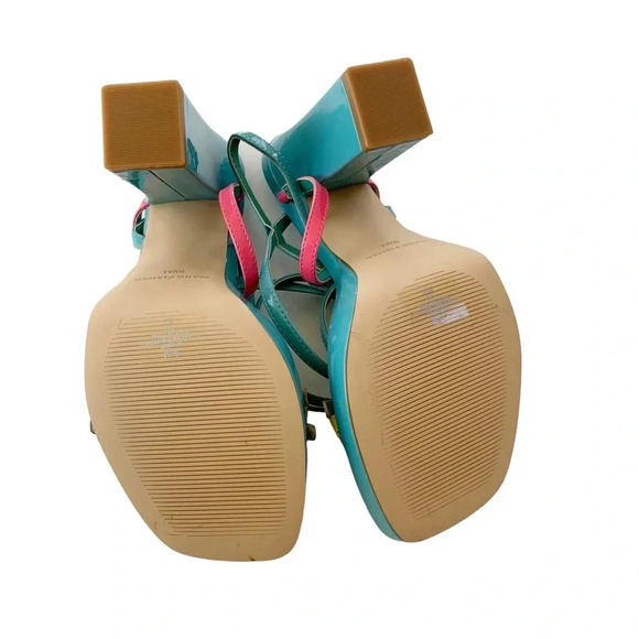 Marc Fisher Acres Heeled Platform Retro Ankle Wrap Tie Sandal Size 9.5 NWT - Picture 13 of 15